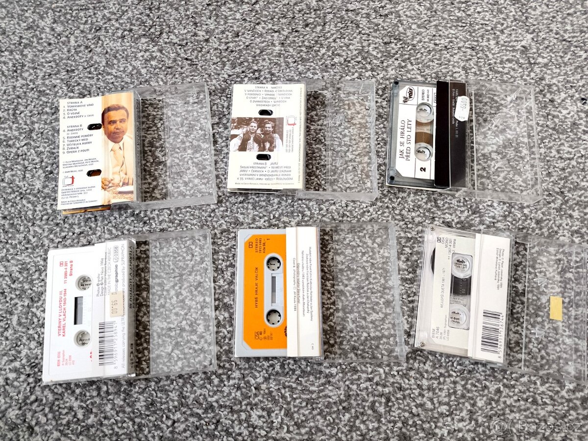Kazety starší popová hudba, dechovky, mluvené slovo - 5