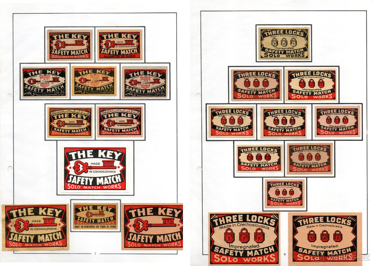 Československé zápalkové nálepky export 1945/1992 - 5
