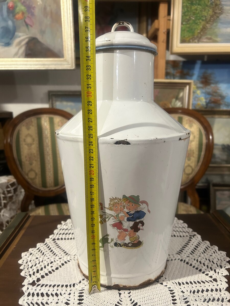 Starší smaltovaná konvice Bonyhád 38cm - 5