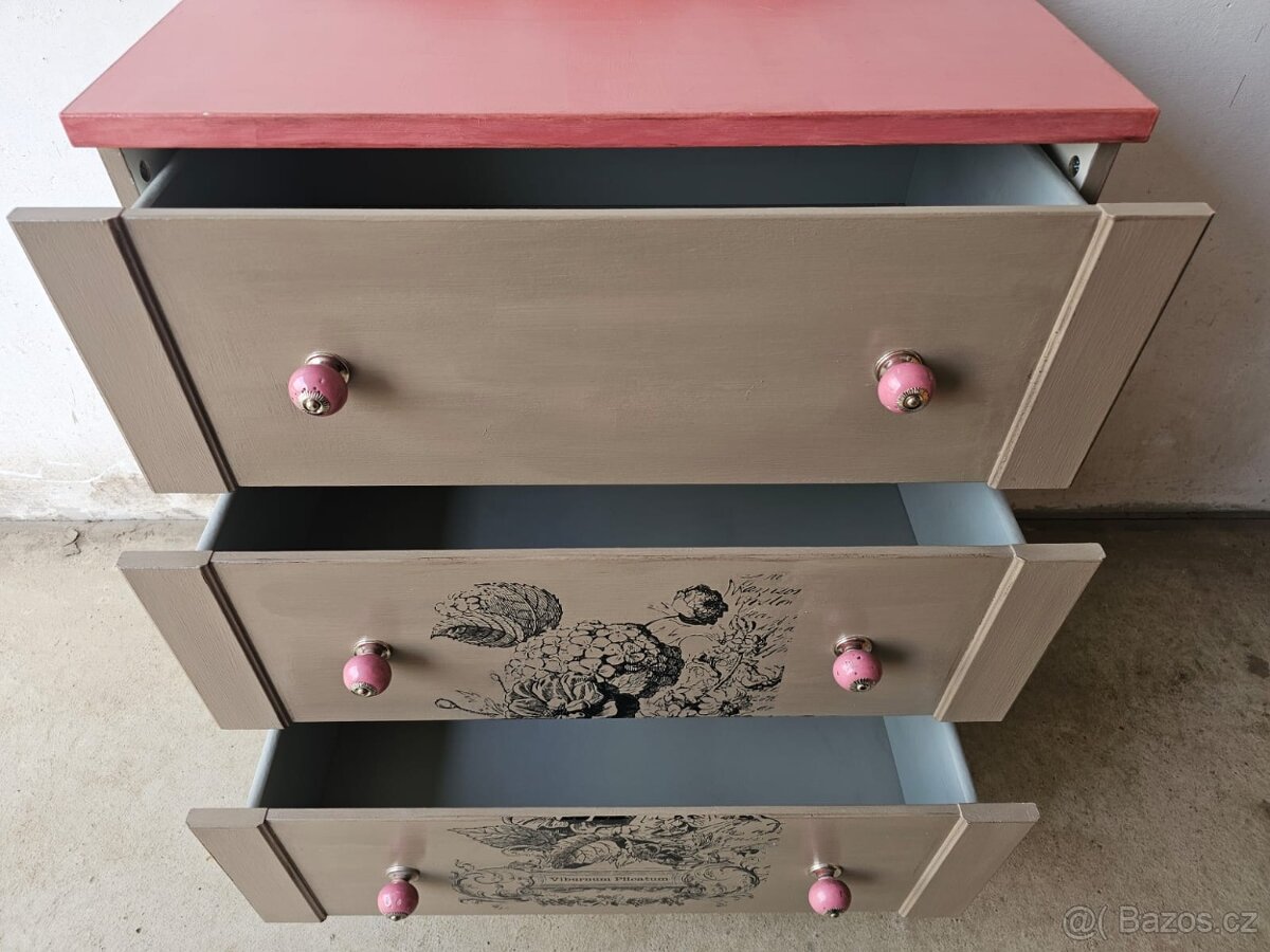 Komoda a vitrína SHABBY - 5