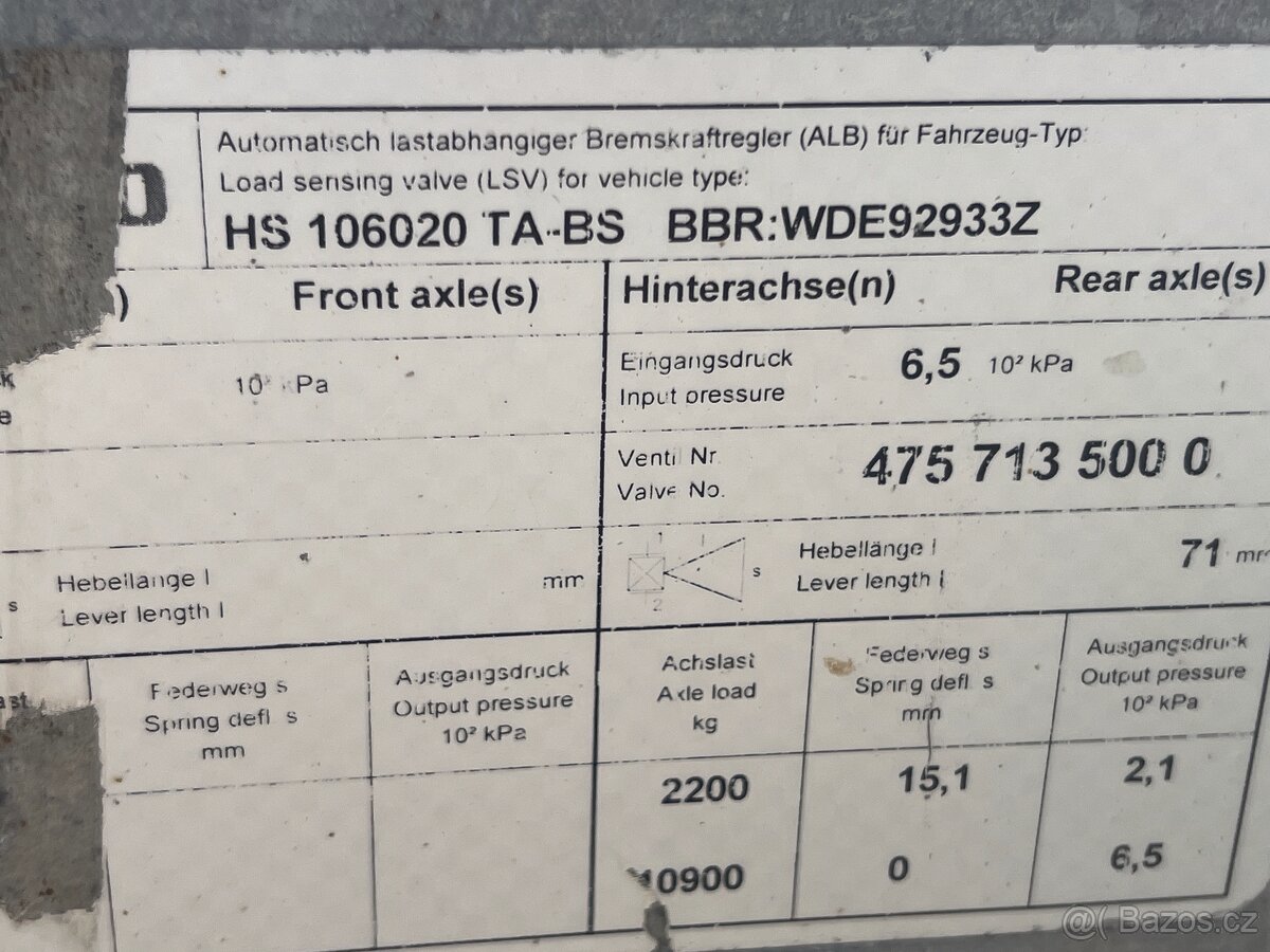Prodám přívěs, přepravník stavebních strojů HUMBAUR - 5