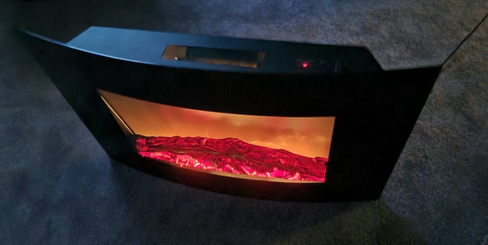 Elegantní nástěnný elektrický krb 2 kW - 5
