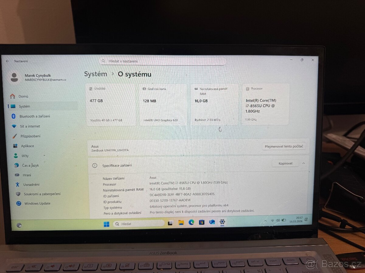 asus zenbook i7,16GB,512GB - 5