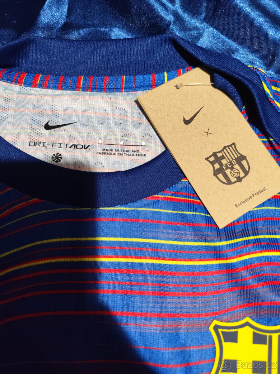Dres Fc Barcelona Hráčsky Blaugrana Pásikavý Unikátny - 5