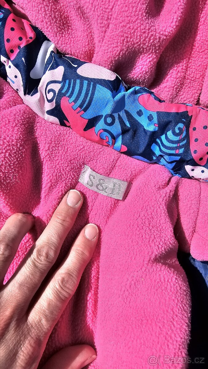 Dětská souprava na lyže, zimní souprava vel.80, top stav - 5