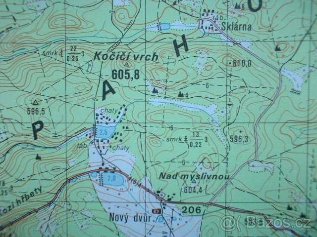 Vojenská profesionální tajná mapa Jesenice ČSLA - 5