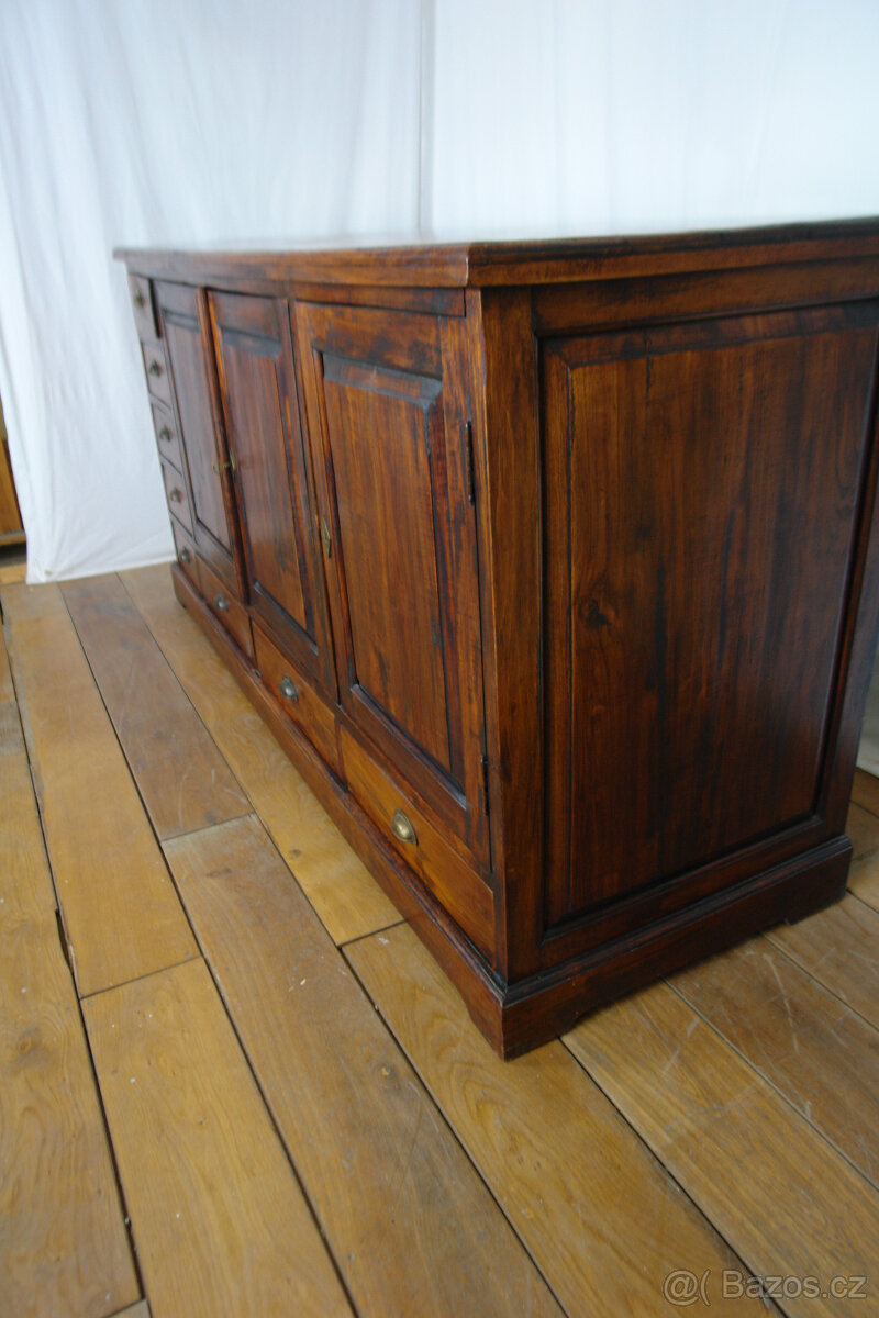 Velká masivní komoda TEAK - 5