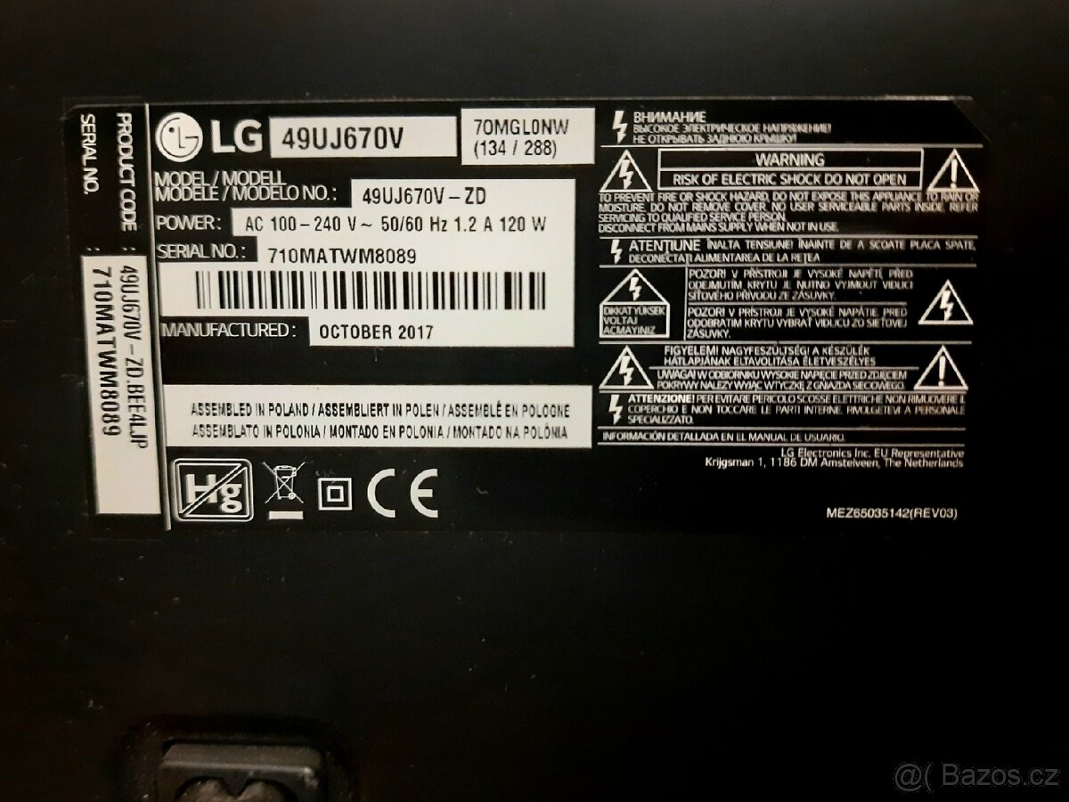 Televize LG 49UJ670V 49"(124sm), 4K, SMART(WebOS). - 5