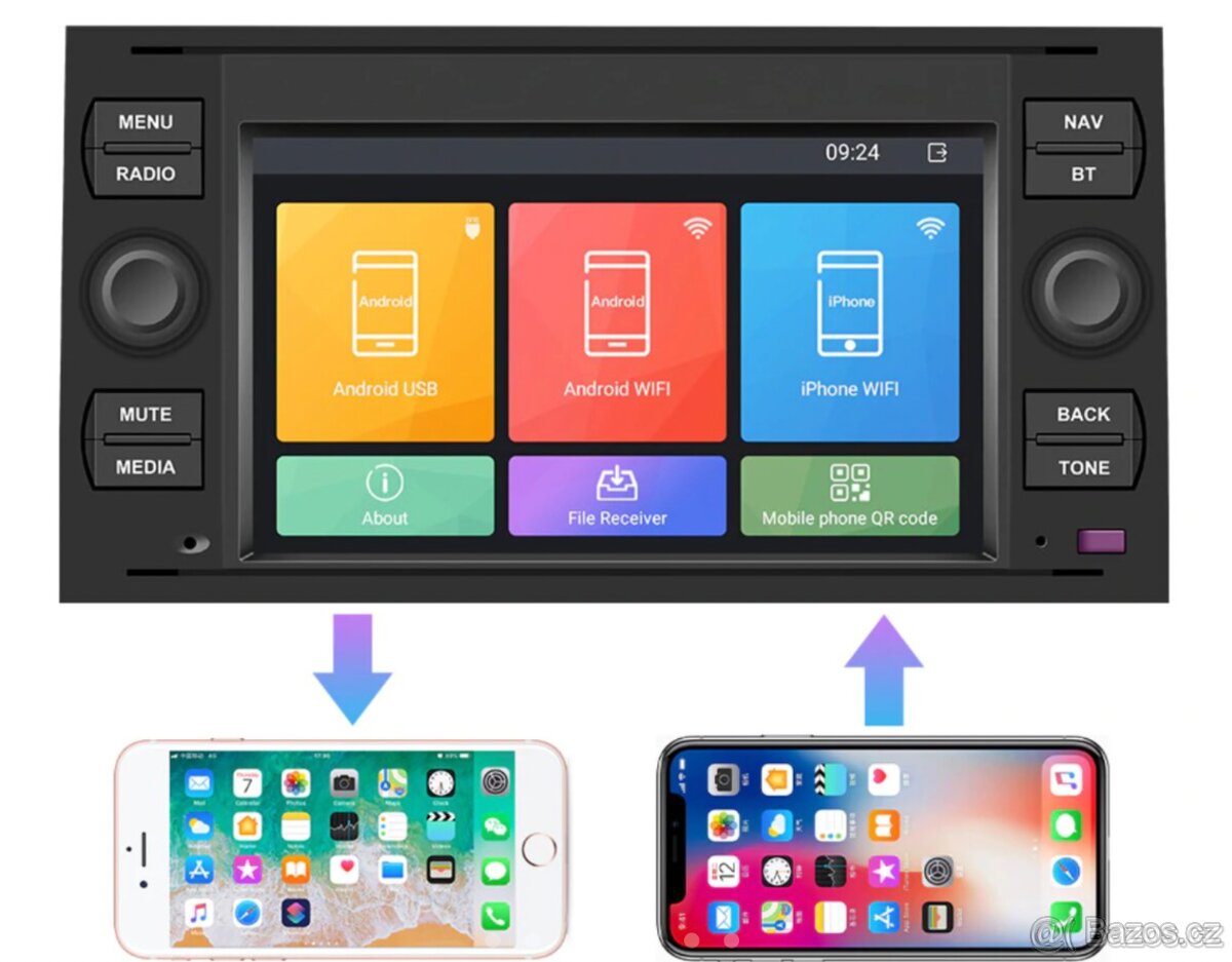 2GB Autorádio Ford Transit Galaxy Rádio Focus ANDROID - 5