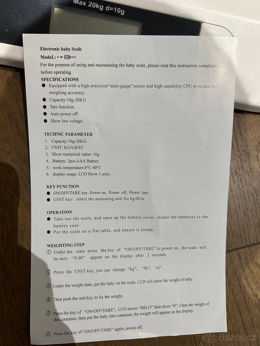 Kojenecká váha nová - 5