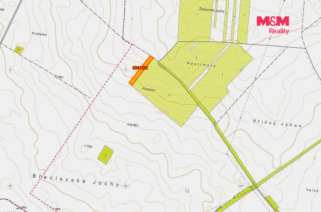 Prodej pole, 612 m², Hrušky - 5
