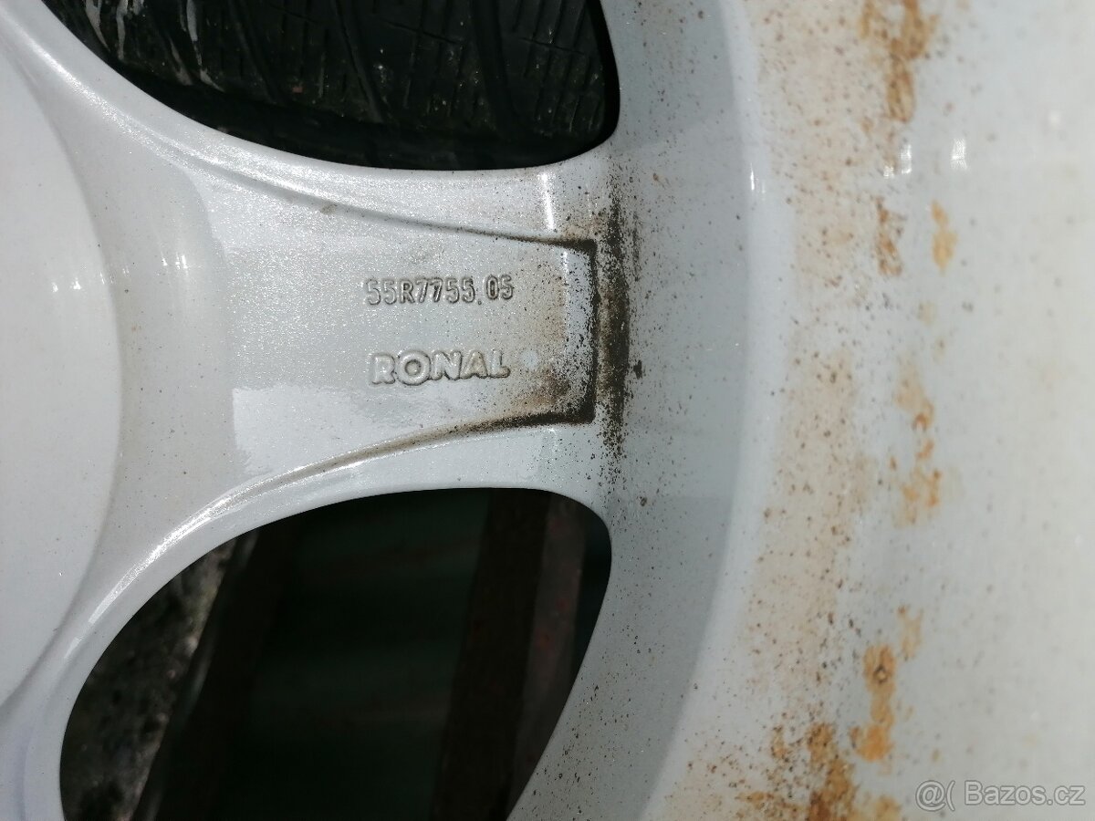 Alu disky 5x108 7,5Jx17 ET45 Ronal + 225/65 R17 5-6 mm - 5