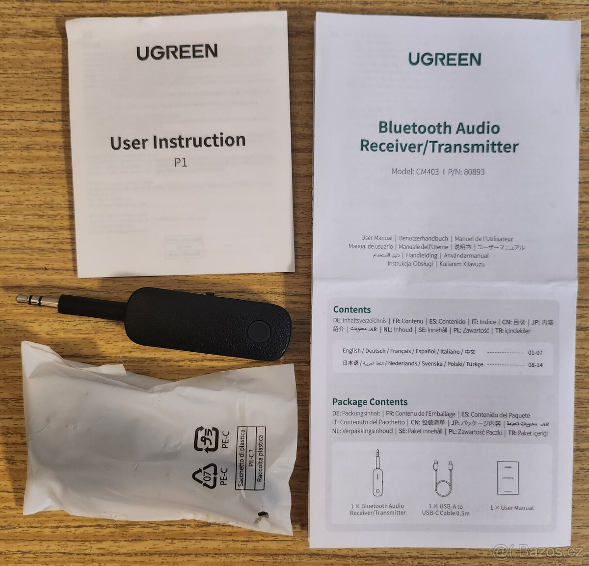 Bluetooth adaptér 2 v 1, Ugreen CM403, Přijímač, Vysílač - 5