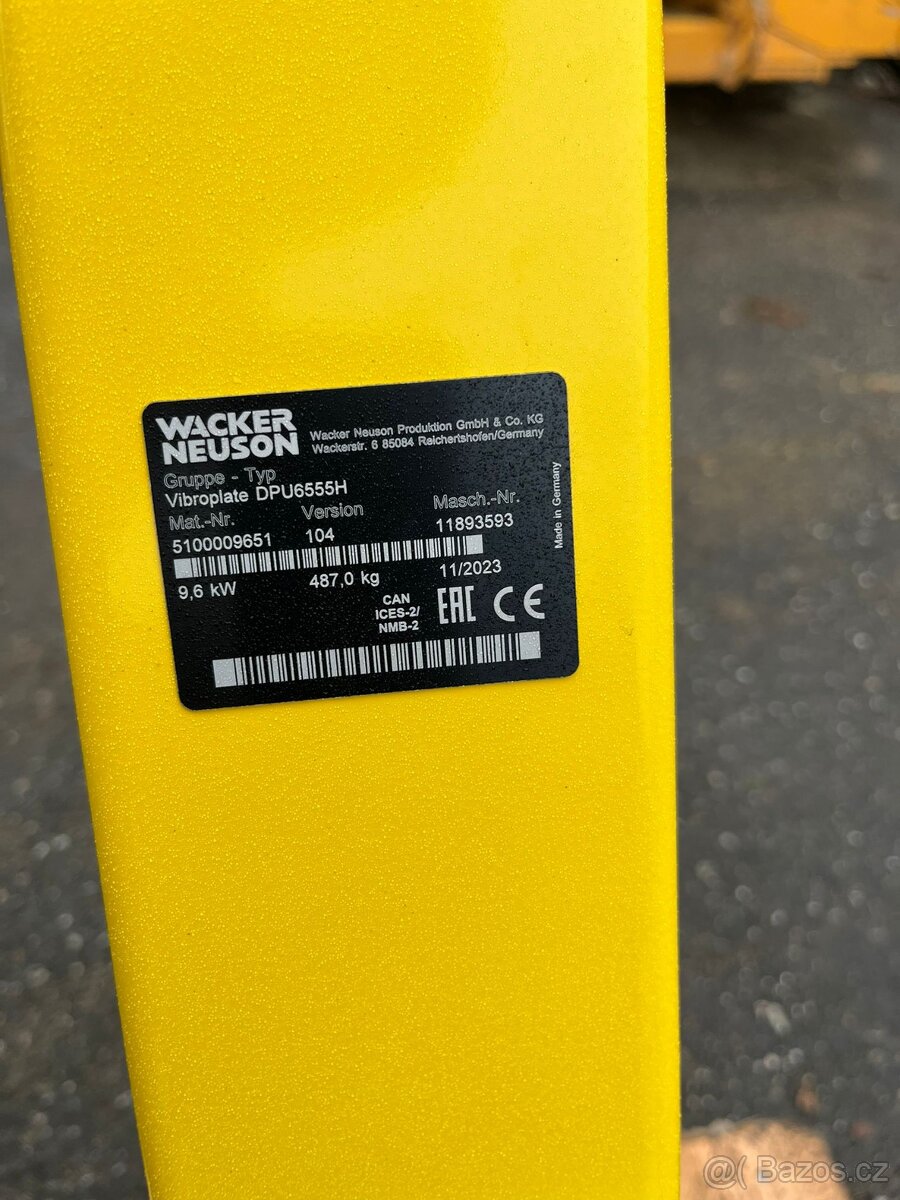 Vibrační deska Wacker Neuson Dpu 6555H záruka 10/12/2026 - 5