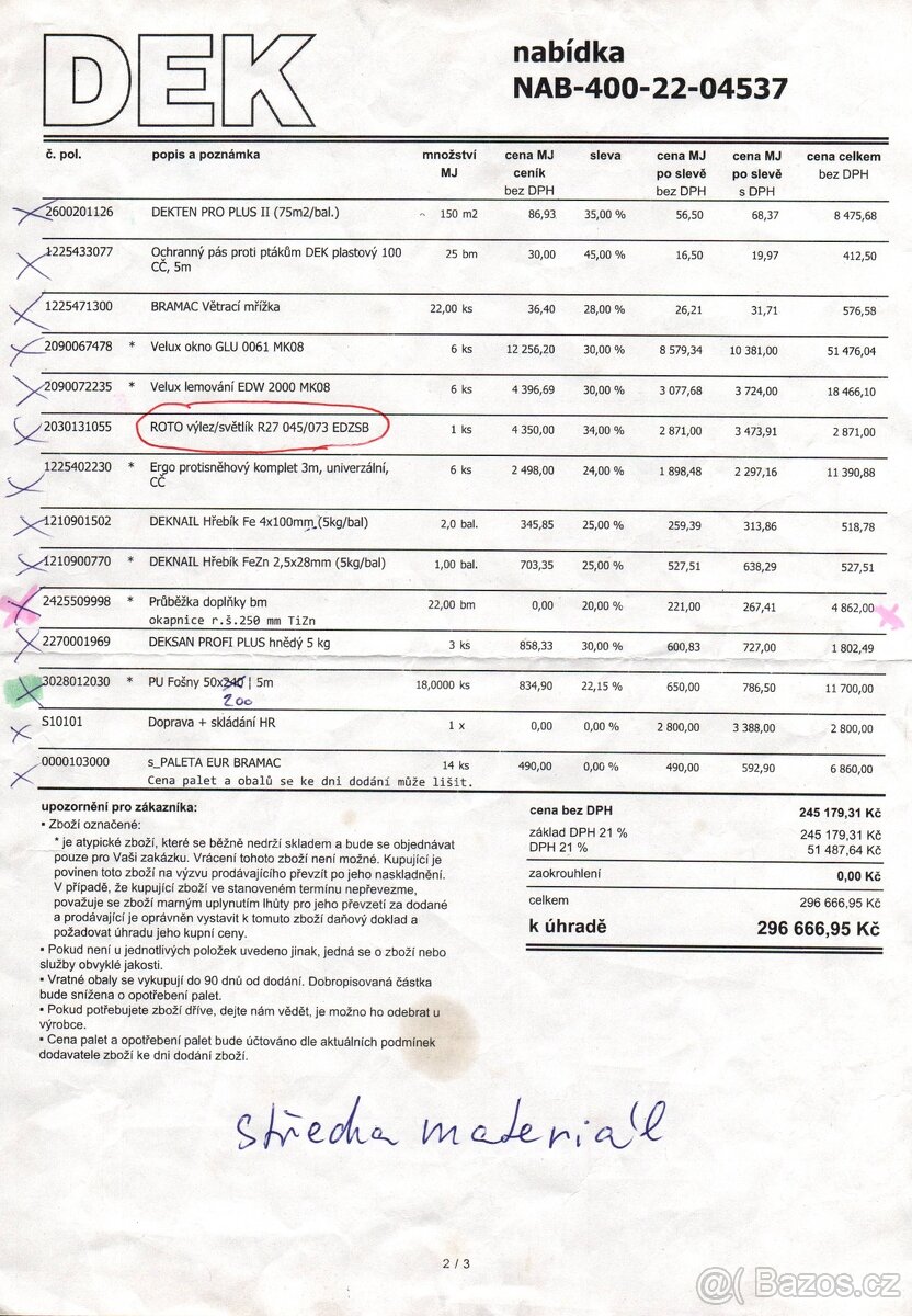 Střešní výlez ROTO R-27 045/073 EDZSB - 5