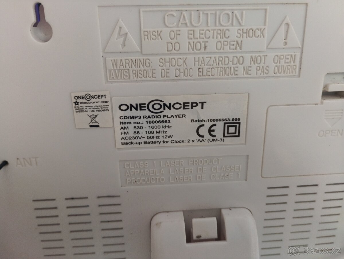 Stereo systém OneConcept s CD, rádiem a USB/SD přehrávačem - 5