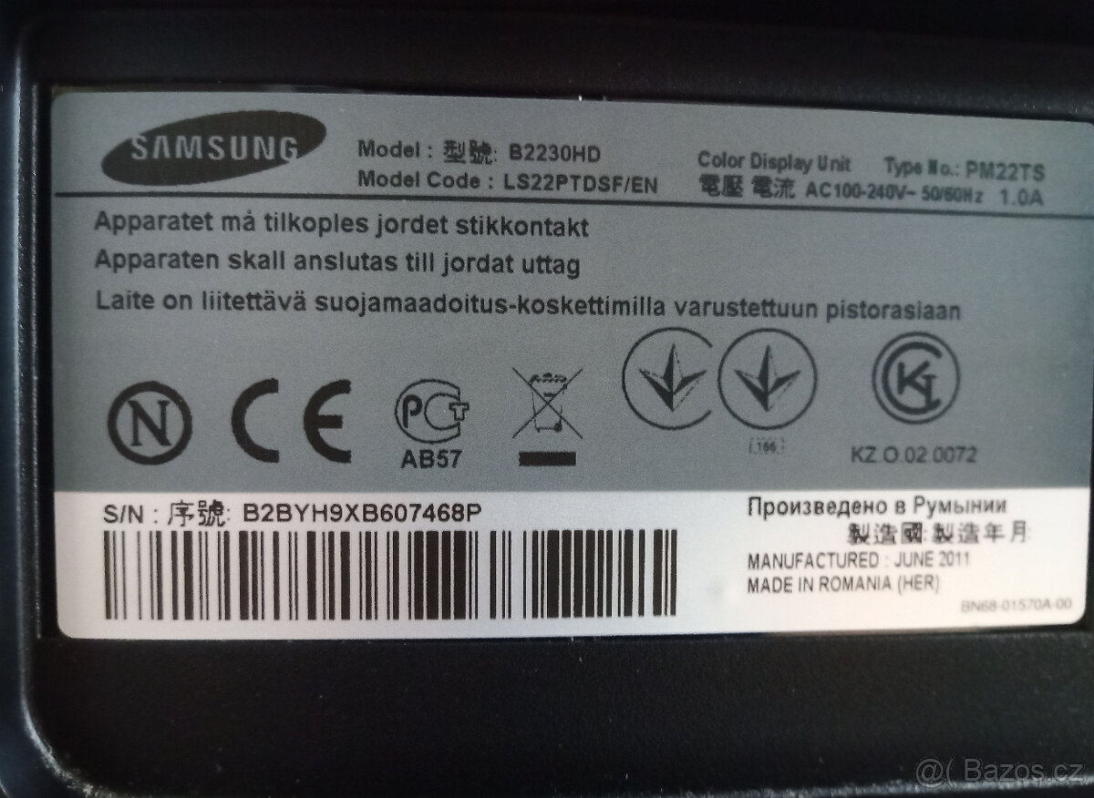 monitor/TV Samsung B2230HB - 5