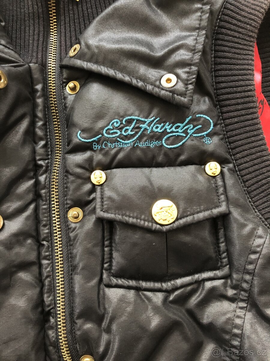 Ed Hardy krátká vesta do pasu vel. L - 5