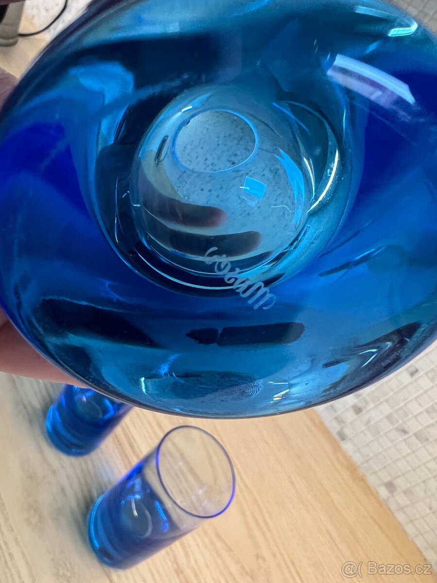 Moser skleničky na vodu modrá - 5