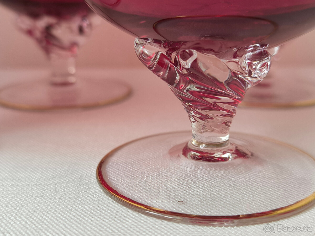 Skleničky červené 7x - Chlum u Třeboně - 5