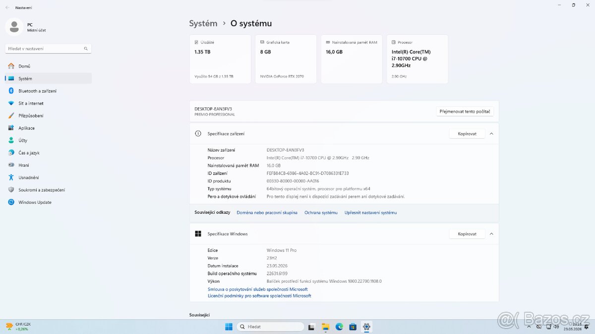 Herní PC – RTX 2070, i7 10700, 16 GB RAM + ZÁRUKA - 5