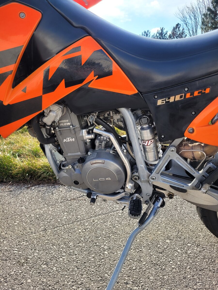 KTM 640 LC4 Supermoto, el. štartér 2004, akrapovič