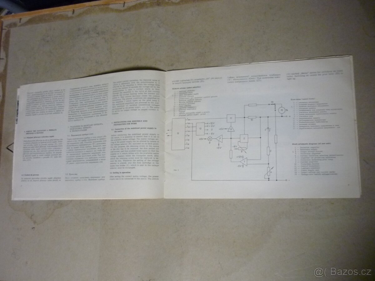 NÁVODY,TECH.PLÁNY STABILZDROJE TESLA BS-525/GRAMOF.TESLA B54 - 5