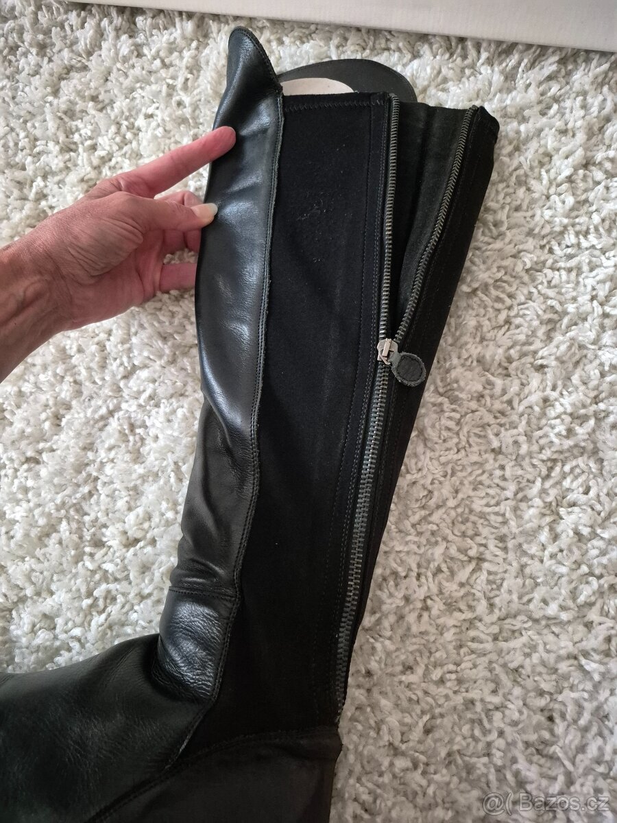 Dámské kožené kozačky, velikost 39 - 5