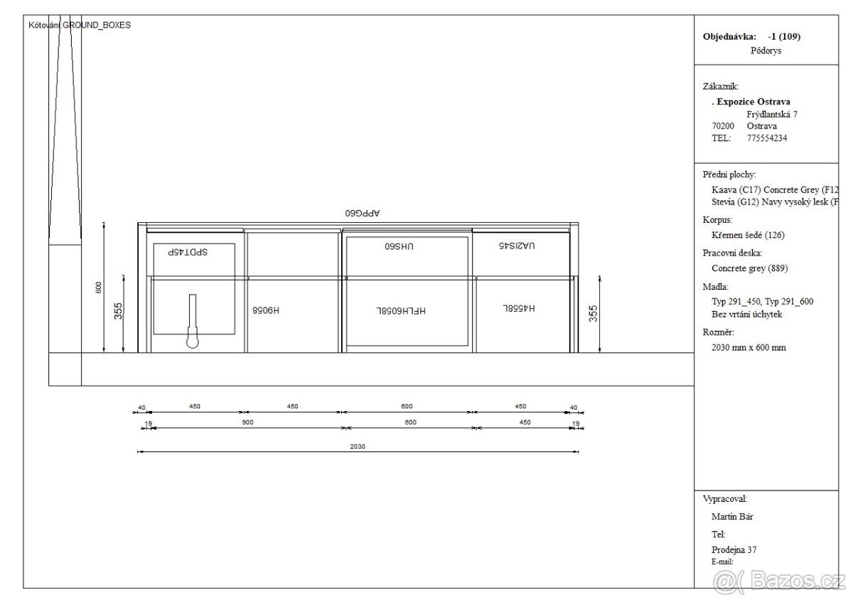 Expoziční kuchyňská linka Livanza, sleva 60% - 5