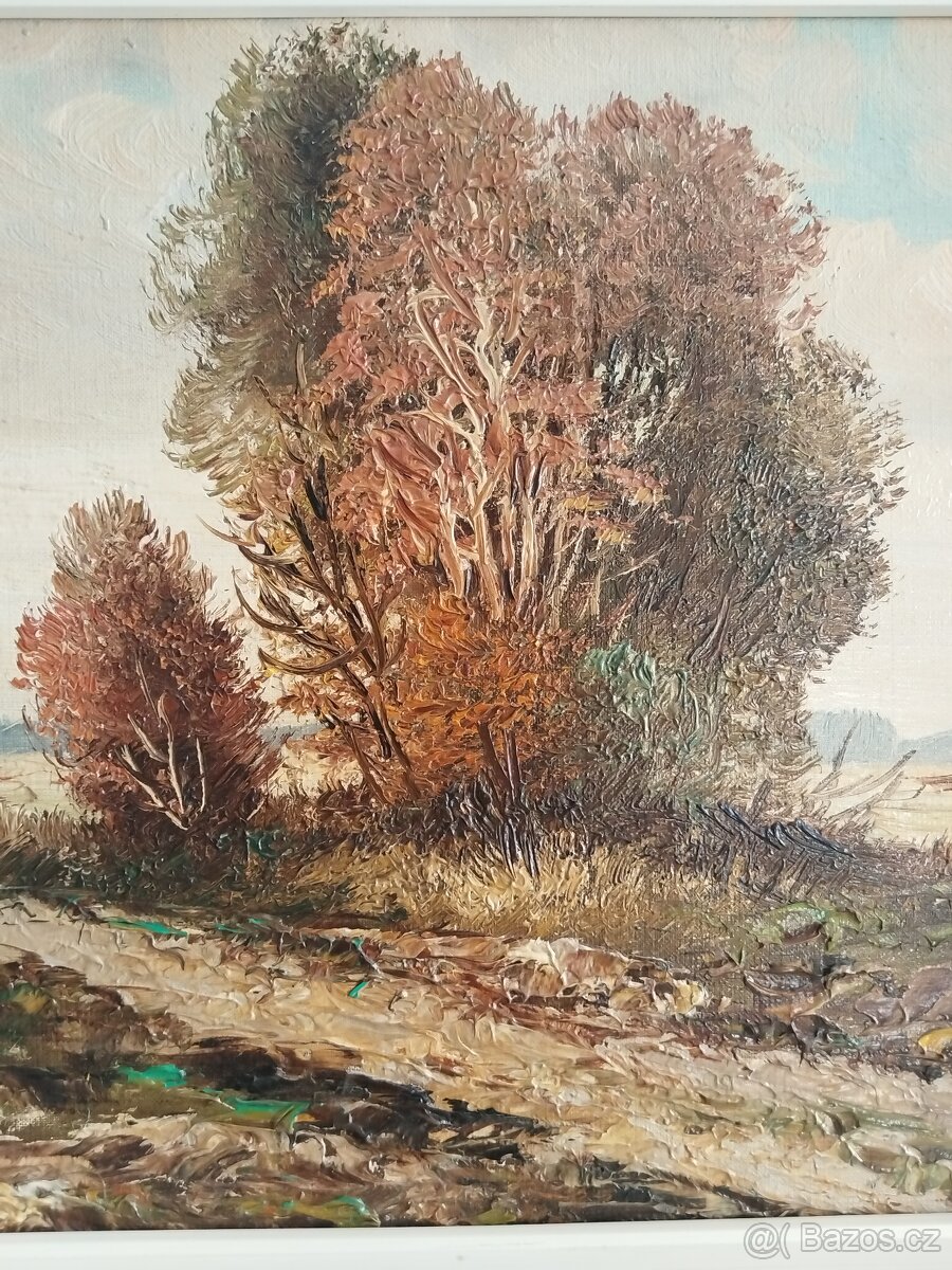 obraz ABEND AM MOOR, olej, L. Wiedemann - 5