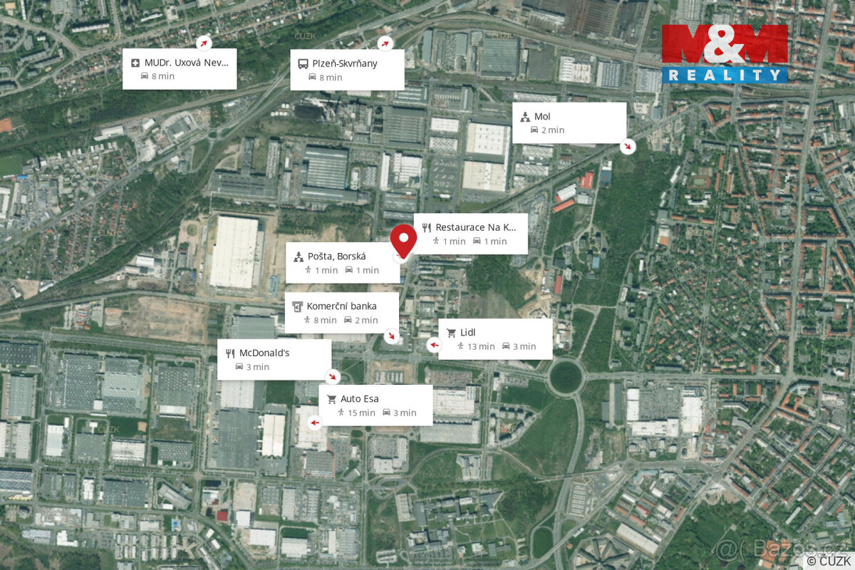 Pronájem kancelářského prostoru, 37 m², Plzeň, ul. Borská - 5