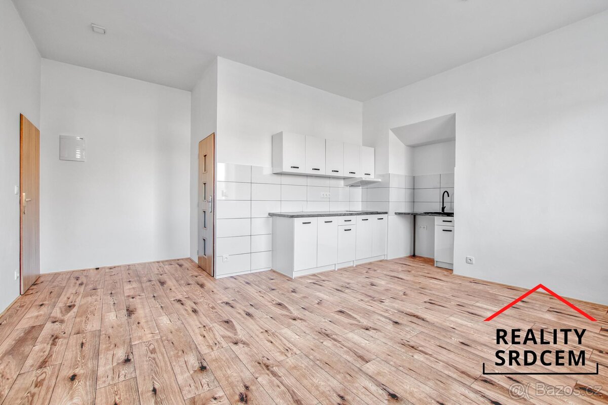 Pronájem nového bytu 1+kk, 29 m2 s parkováním a zahradou, Sk - 5