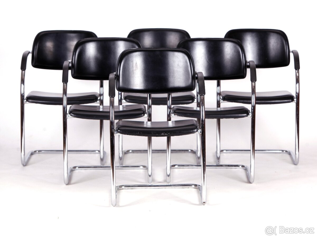Chromované židle ve 100 % stavu, 6 kusů. - 5