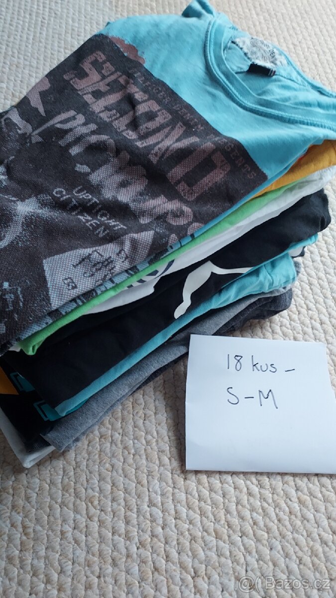 18× pánská trička S–M – balík pro další prodej - 5