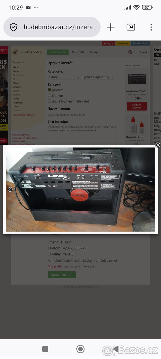 Kytarové kombo Line6 Flextone II 65W - 5