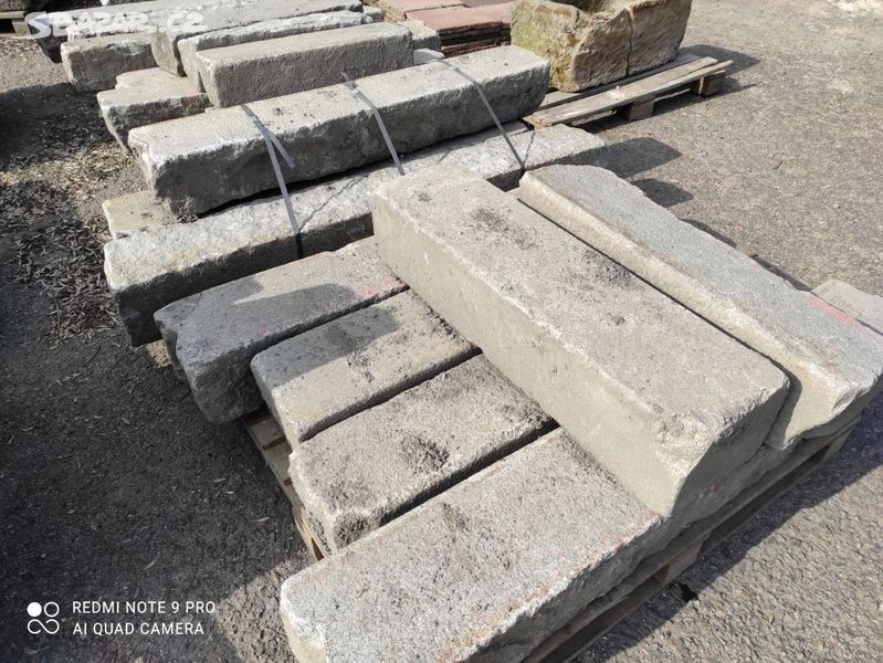 Staré kamenné obrubníky, obruby, žulové obrubníky - 5