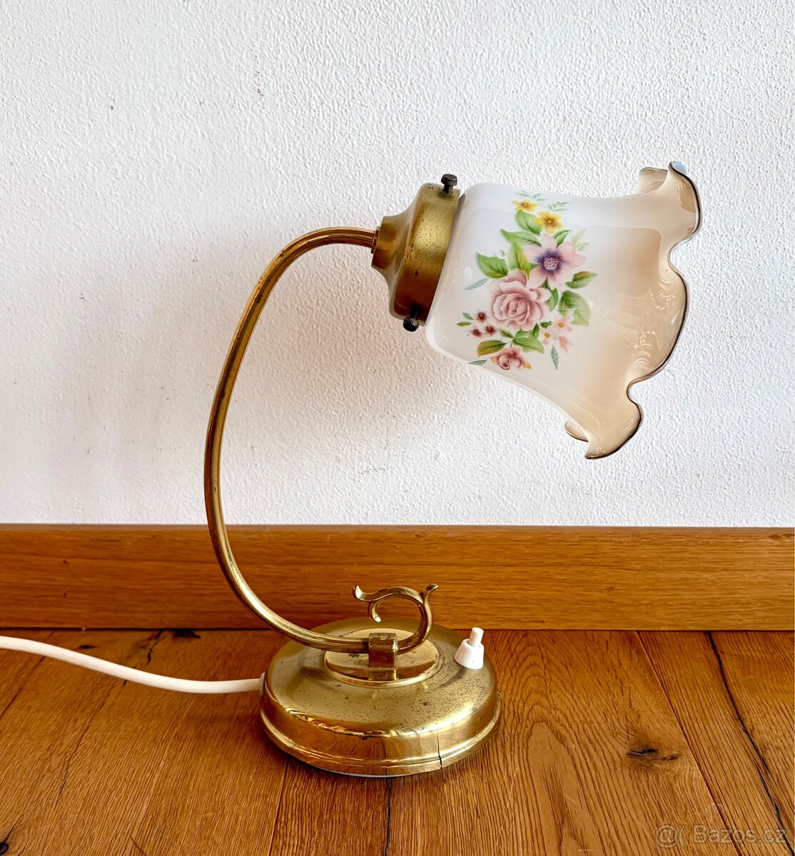 Stará mosazná romantická lampička - 5