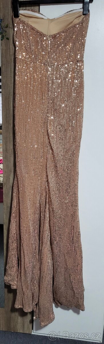 Šaty na ples růžovo zlaté - 5