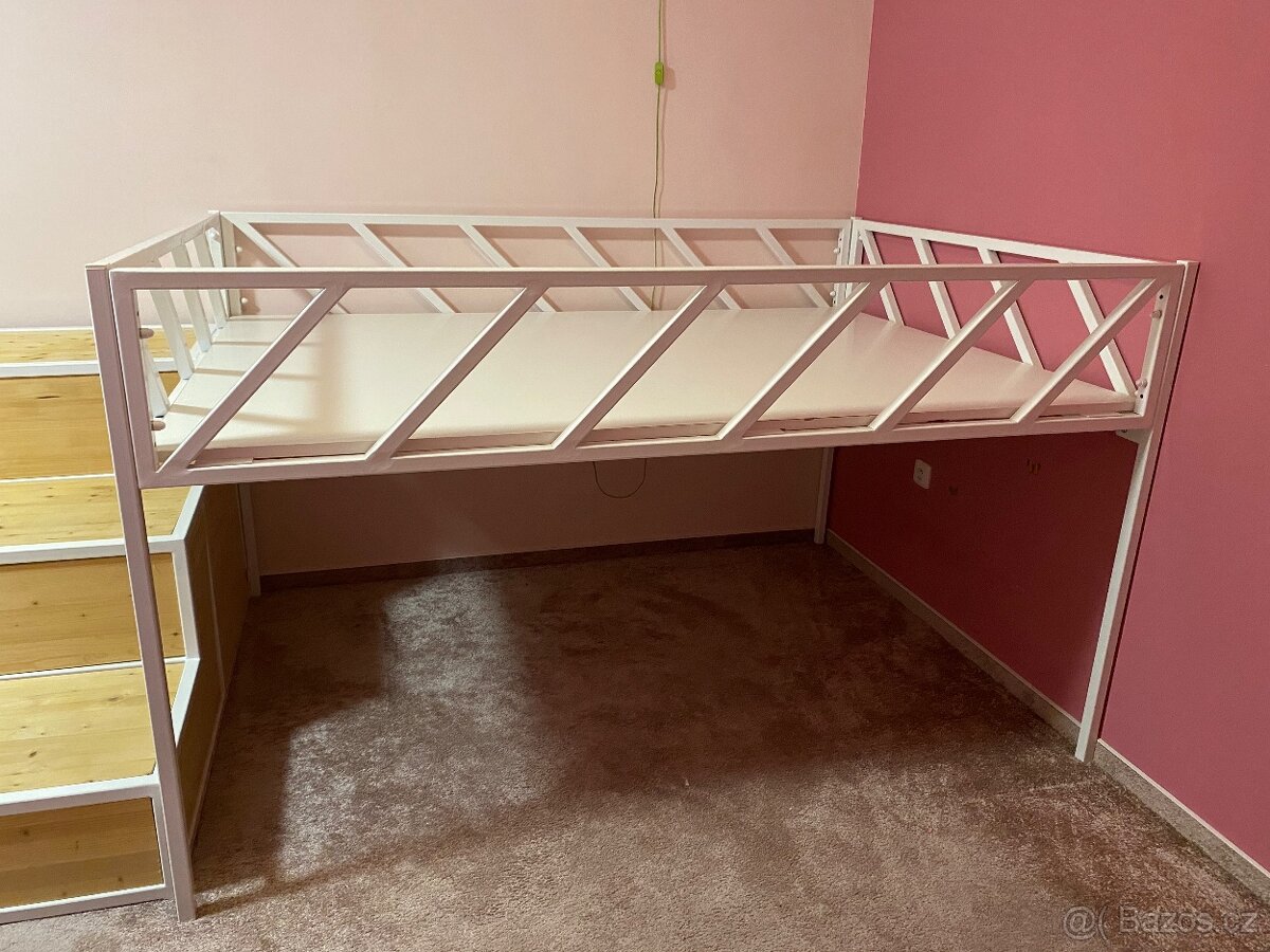 Dětská kovová patrová postel - 5