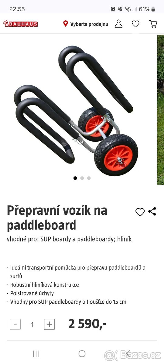 Přepravní vozík na paddleboard - 5