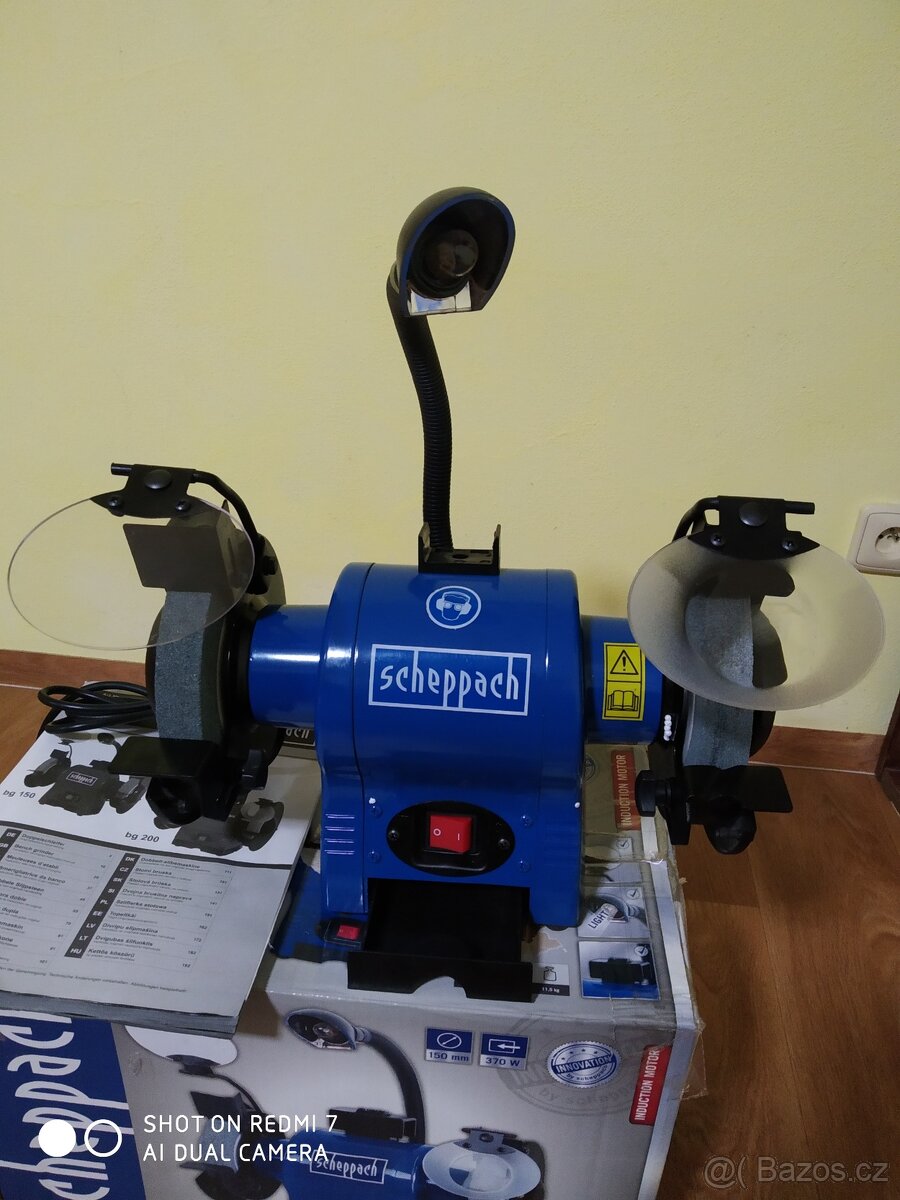 Prodám Dvoukotoučovou brusku Scheppach BG 150. - 5