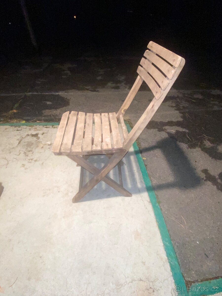 Dřevěné skládací židle - 5