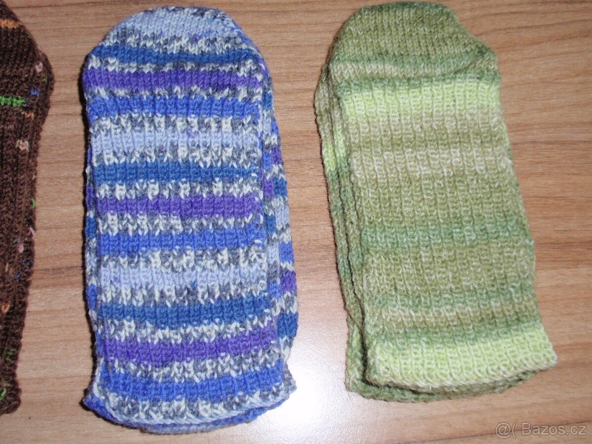 Vlněné ručně pletené ponožky - velikost 41-43 - 5