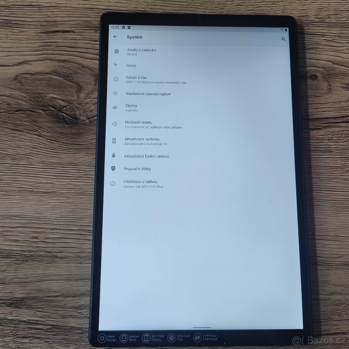Lenovo Smart Tab M10 FHD Plus: 10.6" /4GB RAM/ 64GB ROM - 5