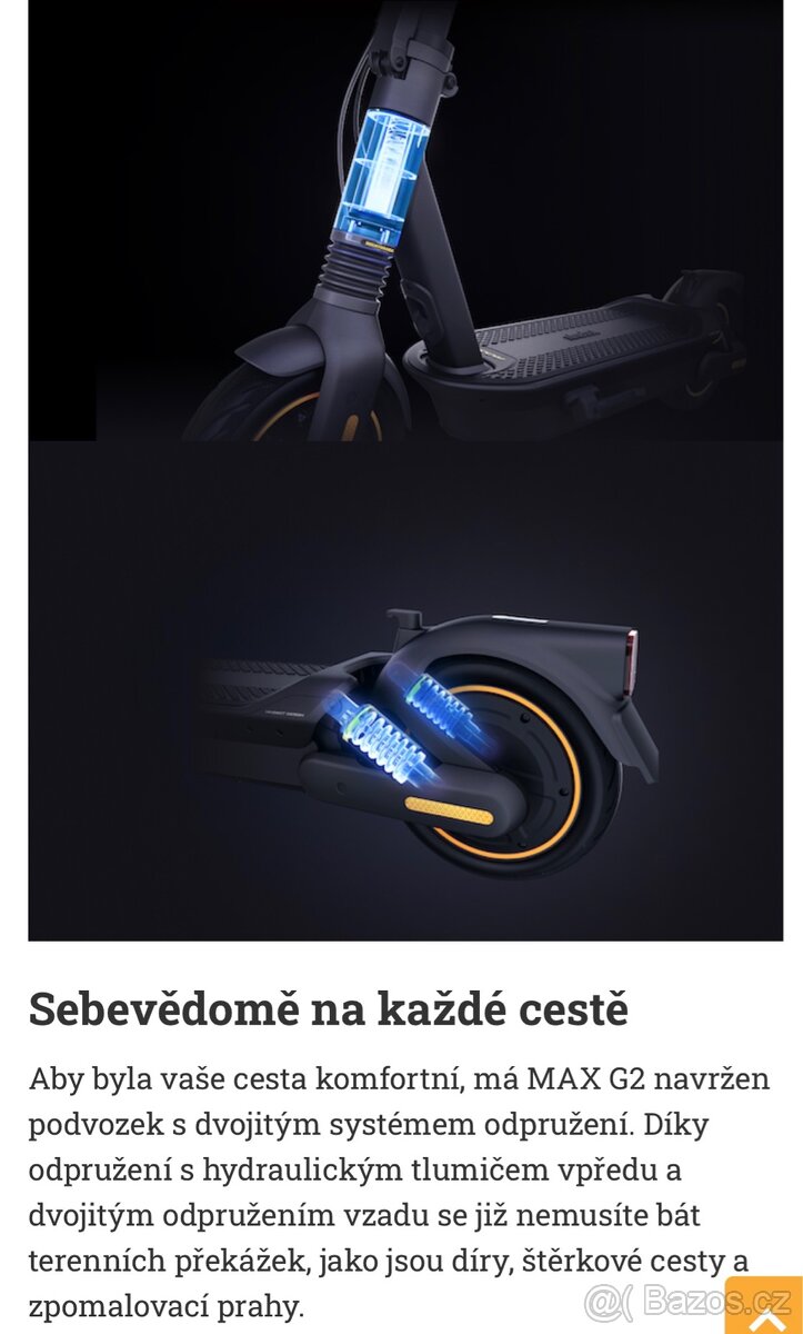 Koloběžka celoodpružená Sageay Max G2 - 5