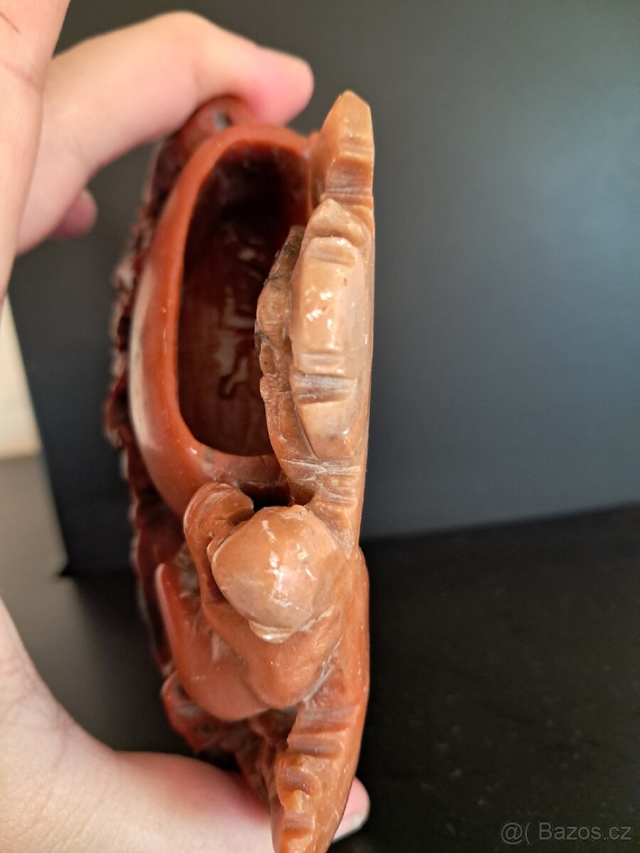 Kamenná mistička s motivem opice - 5