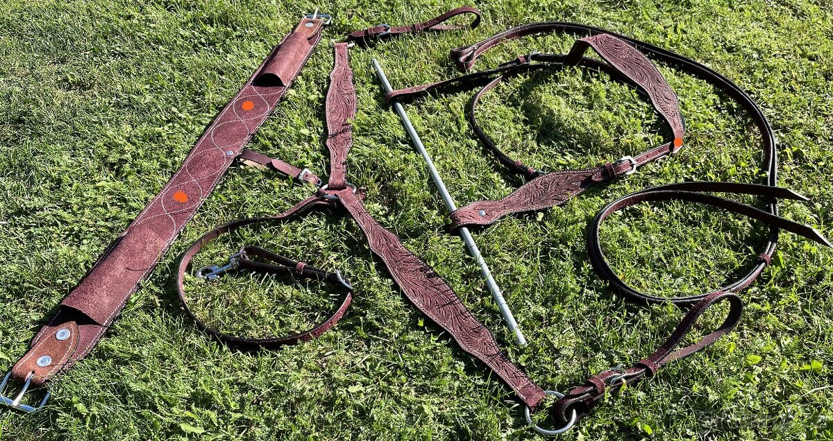 Westernový set hnědo/vínový - 5