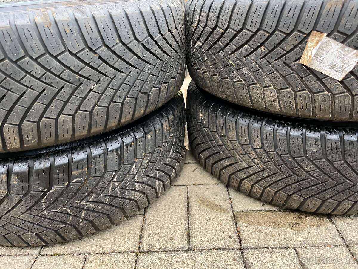 4x plechový kola 5x114 R16, zimní pneu - 5