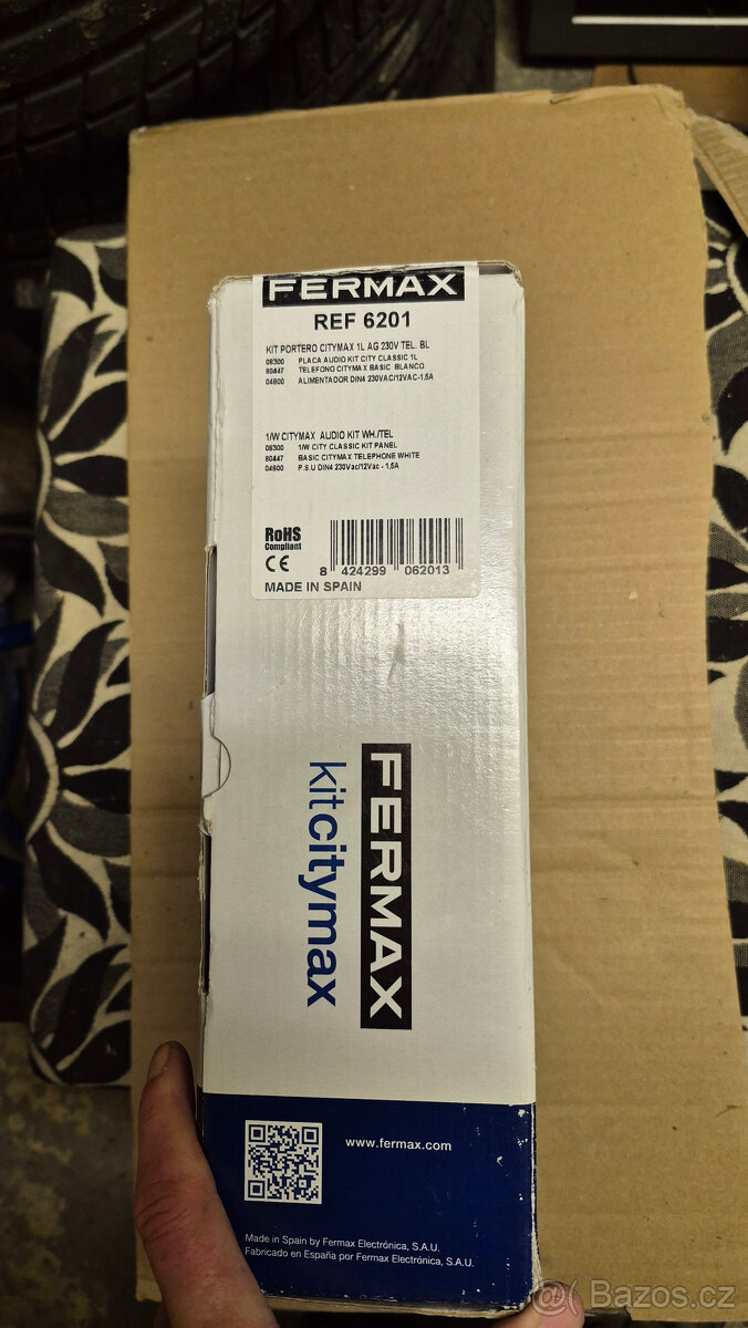 Domovni telefon, hláska Fermax 6201, zdroj,krabice,telefon - 5