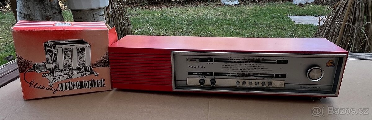 Retro set – rádio Europhon 723 TB.4 + opékač topinek ZNAK (Č - 5